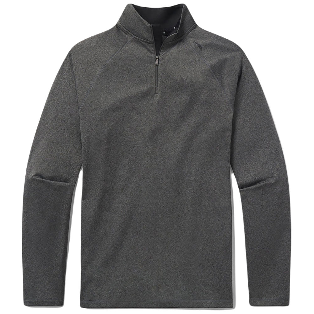 UNRL Men's Heather Charcoal Interlock Quarter Zip