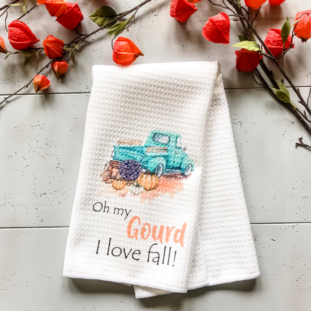 Oh My Gourd - Waffle Weave Towel